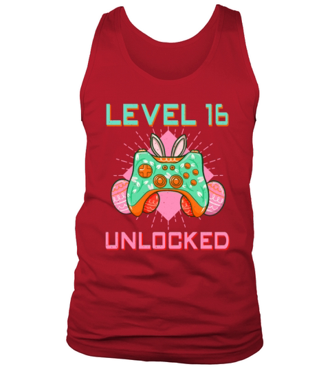 16 Year Old Level Unlock Gamer Game Easter Sunday Tank Top Unisex