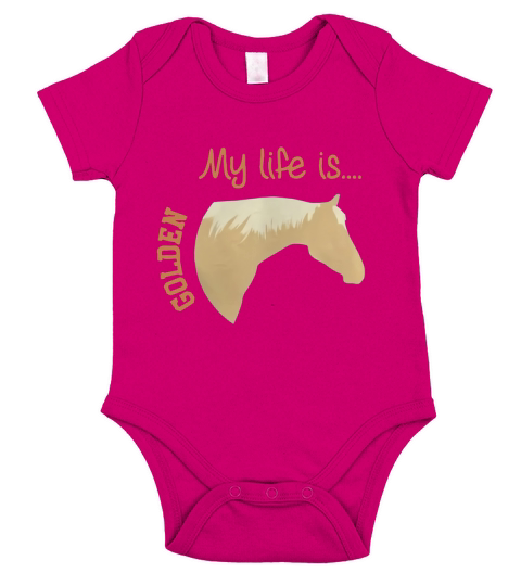 Horse   Palomino Short Sleeve Baby One-Piece