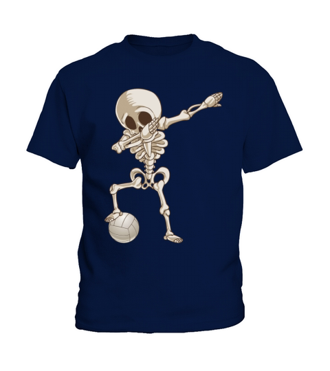 Volleyball Skeleton Dabbing Kids T-Shirt