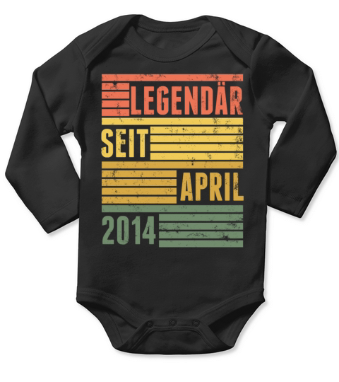 Legendary Since April 2014 6th Birthday Present Long Sleeve Baby One-Piece