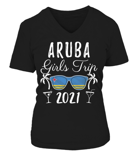 Matching Bachelorette Aruba Girls Trip 2021 Tank Women's V-Neck T-shirt