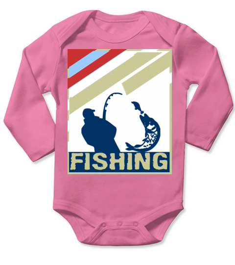 Fishing Fisherman Long Sleeve Baby One-Piece