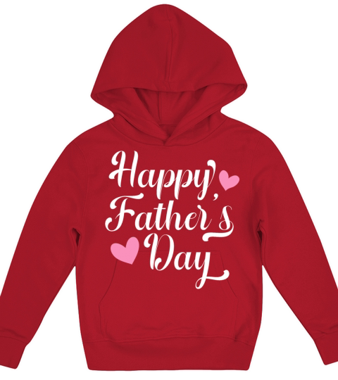 Simple and Elegant Happy Fathers Day Calligraphy Kids Hoodie