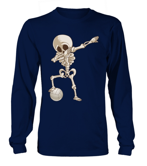Volleyball Skeleton Dabbing Men's Long Sleeve