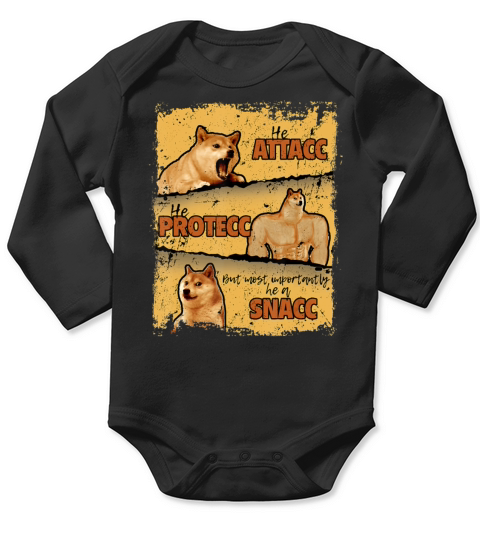doge vs cheems memes shiba inu Long Sleeve Baby One-Piece