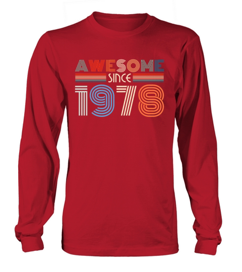 1978 Vintage born in Retro age Birthday gift idea Women's Long Sleeve