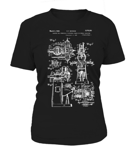 Bridgeport Milling Machine Patent 1942 Women's T-Shirt
