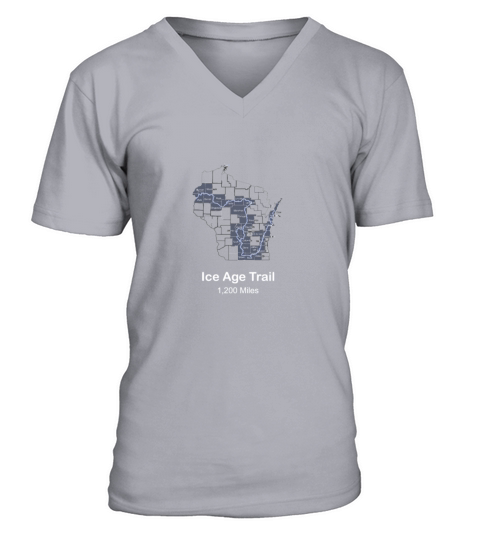 The Ice Age National Scenic Trail Men's V-Neck T-shirt