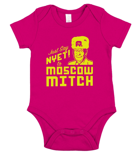 Democrats Just Say Nyet To Moscow Mitch Short Sleeve Baby One-Piece