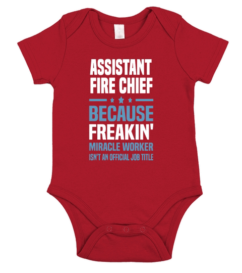 Assistant Fire Chief 1 Short Sleeve Baby One-Piece