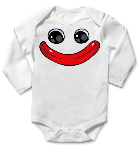Huggy Wuggy Face Long Sleeve Baby One-Piece