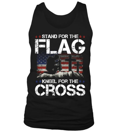 I Stand For The Flag Kneel For The Cross Christian Men's Tank Top