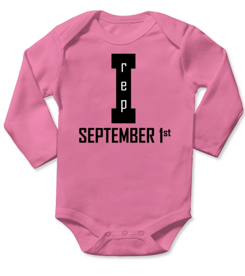 September 1st birthday design Long Sleeve Baby One-Piece