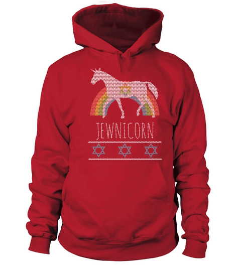 Funny Rainbow Jewnicorn Jewish Unicorn Ugly Men's Hoodie