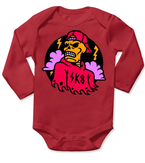 Dope Skeleton Long Sleeve Baby One-Piece