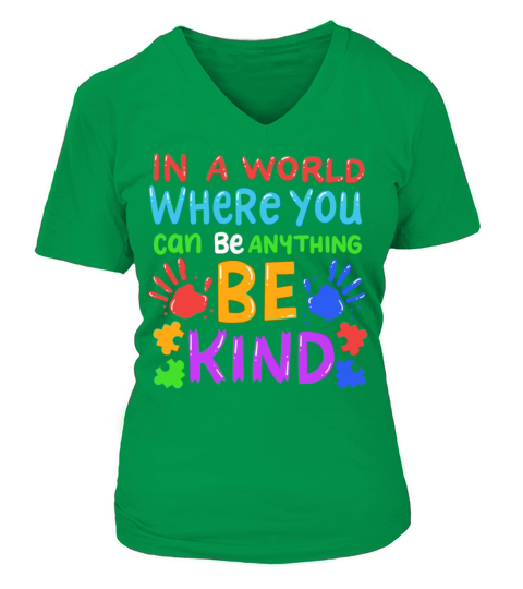 In A World Where You Can Be Anything Be Kind Women's V-Neck T-shirt