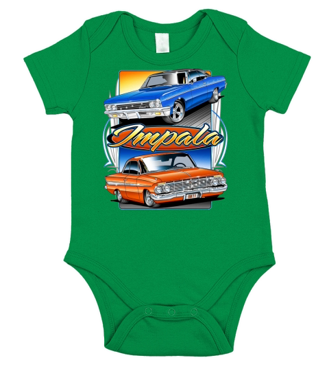 1970 Impala Cars Short Sleeve Baby One-Piece