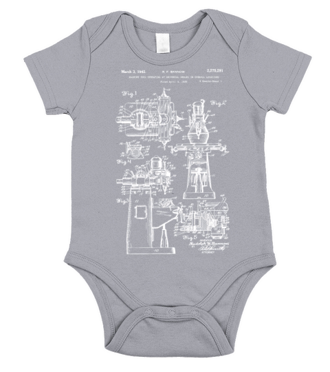 Bridgeport Milling Machine Patent 1942 Short Sleeve Baby One-Piece