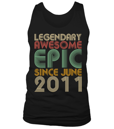 Legendary Awesome Epic Since June 2011 Vintage Men's Tank Top