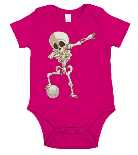 Volleyball Skeleton Dabbing Short Sleeve Baby One-Piece