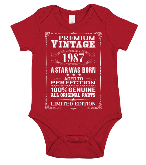 PREMIUM VINTAGE 1987 Short Sleeve Baby One-Piece