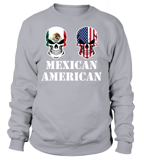 Mexican American Flag Skulls Women's Sweatshirt