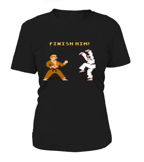 8 bit Karate Kid Finish Him Shirt Women's T-Shirt