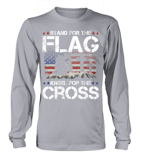 I Stand For The Flag Kneel For The Cross Christian Women's Long Sleeve