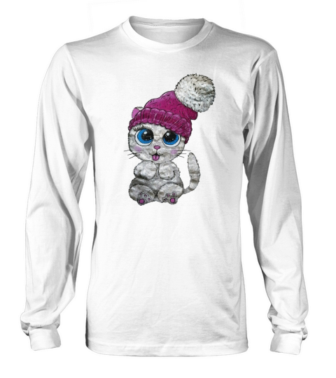 Kitty cat art by Ksenia Gladisheva Women's Long Sleeve