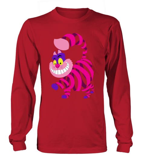 Grinning Cheshire Cat Halloween Wonderland Cats Women's Long Sleeve