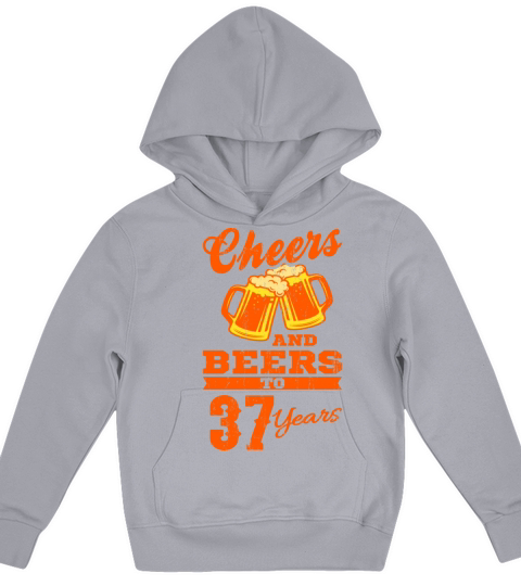 37th Birthday Men CHEERS AND BEERS Gift Party Kids Hoodie