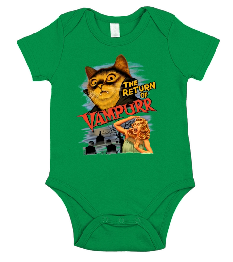 The Return of Vampurr Cat Vampire Short Sleeve Baby One-Piece