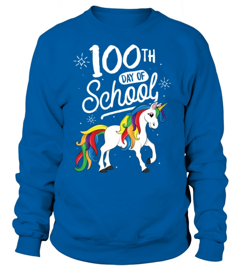 100 Days of School Unicorn TShirt for Girls Women's Sweatshirt