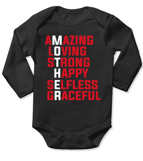 Funny Mother Mother’s day Gift Idea Tee For Mom Long Sleeve Baby One-Piece