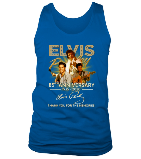 Elvis Presley 85th anniversary thank you for the memories signature Tank Top Unisex