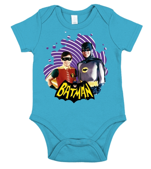 DC Comics Batman Robin Dynamic Duo Actors Short Sleeve Baby One-Piece