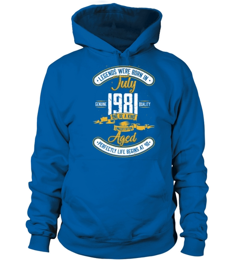 Legends Born In July 1981 40th Birthday Gift 40 Yr Women's Hoodie