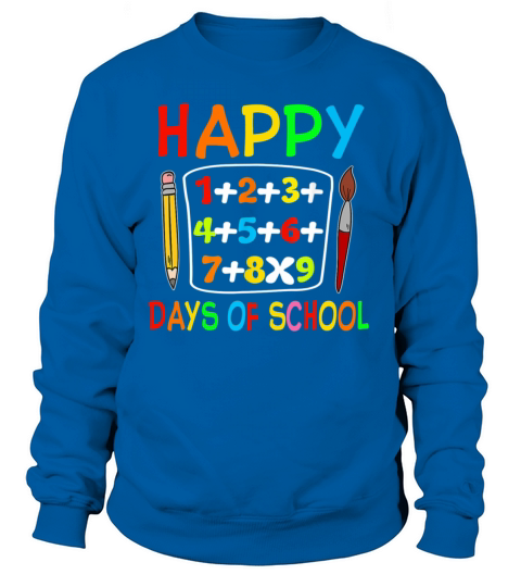 Happy 100 Days Of School Math Formula Math Teacher Women's Sweatshirt