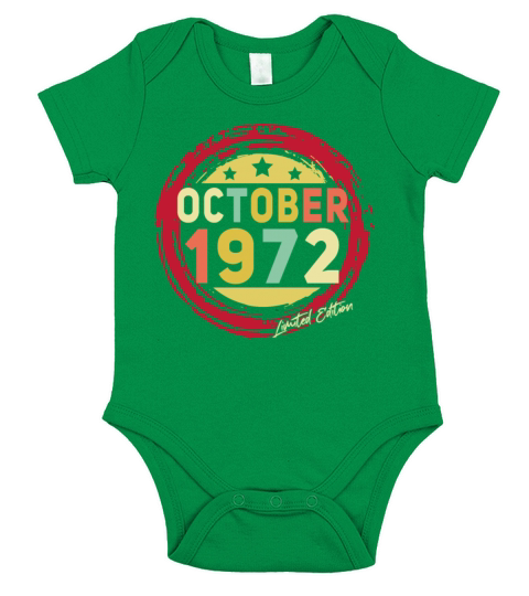 1972 In October A Gift Idea Short Sleeve Baby One-Piece
