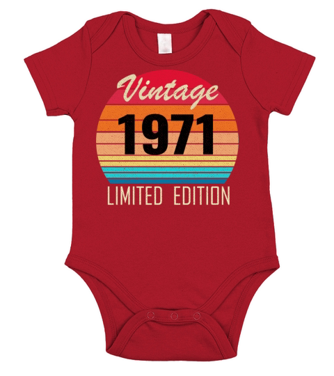 Vintage 1971 Limited Edition Short Sleeve Baby One-Piece