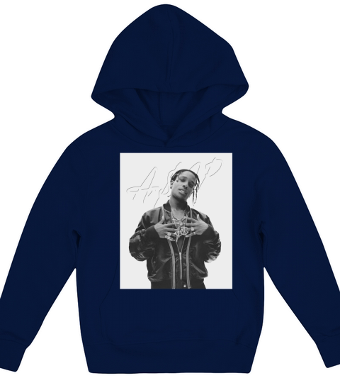 A$AP Rocky White Signature Shirt Kids Hoodie