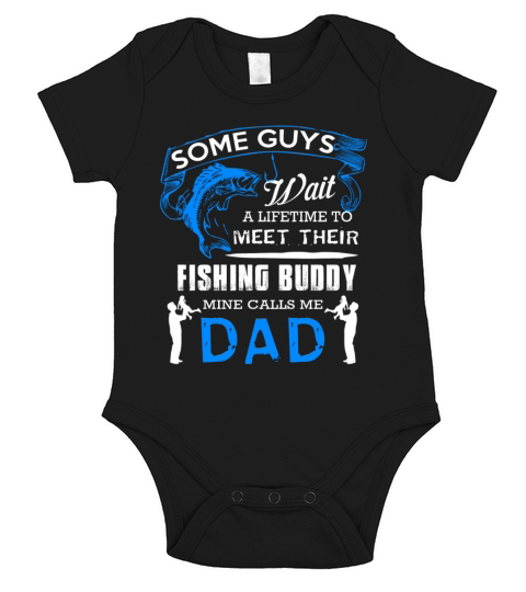 FISHING BUDDY DAD Short Sleeve Baby One-Piece