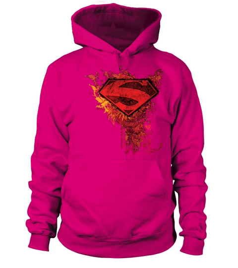 Superman S-Shield Orange Ornaments Women's Hoodie