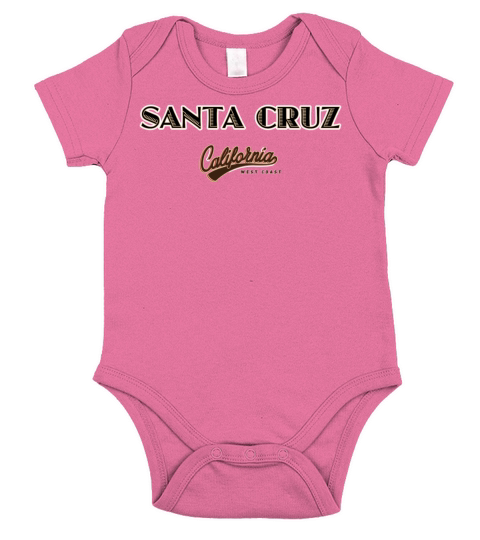 Santa Cruz Type with Ca West Coast Seal Short Sleeve Baby One-Piece