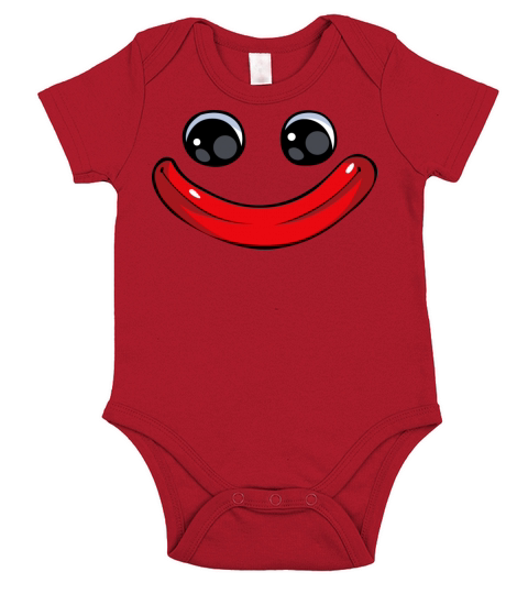 Huggy Wuggy Face Short Sleeve Baby One-Piece
