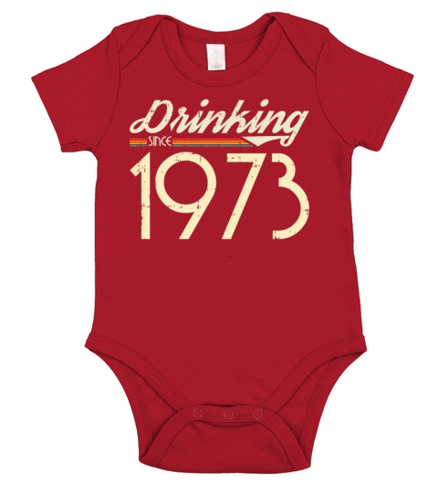 1973 Vintage born in Retro age Birthday gift idea Short Sleeve Baby One-Piece