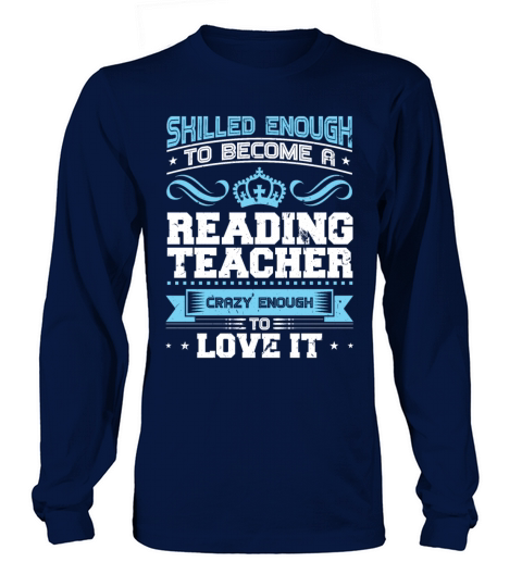 Crazy Reading Teacher Long sleeved Unisex