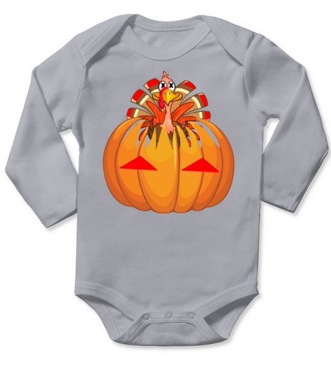 Thanksgiving pumpkin Turkey Long Sleeve Baby One-Piece