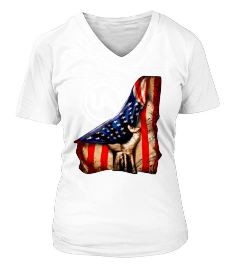 Plumbers Union Pipefitters American Flag V-neck T-Shirt Woman