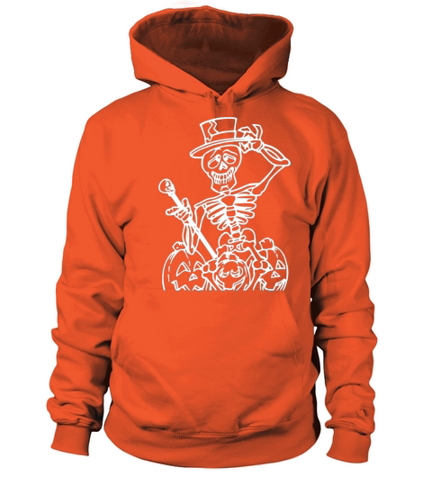 Funny skeleton poses for halloween funny pumpkins Men's Hoodie